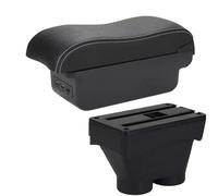 HDSNWG Scatola Portaoggetti per Bracciolo della Console Centrale Accessori per La Modifica delle Parti Interne Dell'auto per Peugeot 208 2012-2018(B3 Black White 3USB)