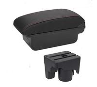 HDSNWG Scatola Portaoggetti per Bracciolo della Console Centrale per Golf 6 5 Mk6 MK5 per Accessori per Jetta Modifica delle Parti Interne Dell'auto(A-Black Red Line)