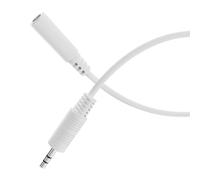 HDSupply Cavo di prolunga Aux, estensione cavo jack 0,50 m, jack stereo 3,5 mm audio, cavo audio per cuffie, soundbar, TV, auto, radio, bianco