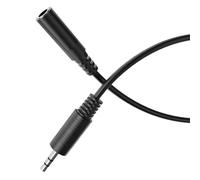 HDSupply Cavo di prolunga Aux, prolunga cavo jack da 1,00 m, jack stereo da 3,5 mm audio, cavo audio per cuffie, soundbar, TV, auto, radio, nero