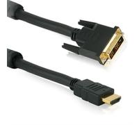 HDSupply Cavo HDMI/DVI High Speed Standard Speed Single Link con ferrite, 1,00 m, connettore HDMI A a connettore DVI-D HDMI 1.3 (1080p 60hz), contatti placcati in oro, doppia schermatura, nero