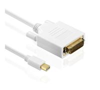 HDSupply DC040-010 Cavo di collegamento DisplayPort / DVI (connettore DisplayPort - connettore DVI single link), contatti dorati, 1,00 m, bianco