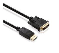 HDSupply DC045-010 Cavo di collegamento DisplayPort / DVI (connettore DisplayPort - connettore DVI single link), contatti dorati, 1,00 m, nero