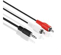 HDSupply LP-AC030-005 Cavo di estensione stereo audio 2x RCA maschio a 3,5 mm Maschio 0,50 m, nero