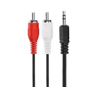 HDSupply LP-AC030-100 Cavo di estensione stereo audio 2x RCA maschio a 3,5 mm maschio 10,0 m, nero