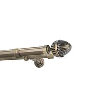 HDTL Kit Bastone per Tende in metallo 25/19mm Ottone Antico Montaggio a Muro 240 cm Rode