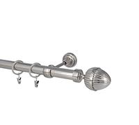 HDTL Kit Bastone per Tende in metallo 25mm Acciaio Inox Montaggio a Muro 140 cm Rode