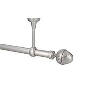 HDTL Kit Bastone per Tende in metallo 25mm Cromo Opaco Montaggio a Soffitto 200 cm Rode