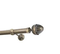HDTL Kit Bastone per Tende in metallo 25mm Ottone Antico Montaggio a Muro 180 cm Rode