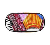 HDTVTV Acquerello Fiore a fisarmonica Rosa Astuccio per matite, astuccio per penne, astuccio portatile con cerniera, astuccio per cosmetici