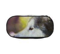 HDTVTV Alaskan Malamute Bokeh Animali Domestici Cani Carini Astuccio per matite, astuccio per penne, astuccio portatile con cerniera, astuccio per cosmetici