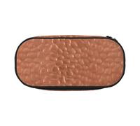 HDTVTV Aspetto rame martellato Astuccio per matite, astuccio per penne, astuccio portatile con cerniera, astuccio per cosmetici