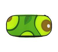 HDTVTV Avocado su cibi e bevande verdi Astuccio per matite, astuccio per penne, astuccio portatile con cerniera, astuccio per cosmetici