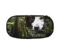 HDTVTV Border Collie Stone Dolce Marrone Cani Animali Domestici Astuccio per matite, astuccio per penne, astuccio portatile con cerniera, astuccio per cosmetici
