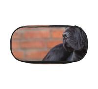 HDTVTV Cane Corso Grandi Cani Neri Animali Domestici Astuccio per matite, astuccio per penne, astuccio portatile con cerniera, astuccio per cosmetici