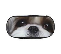 HDTVTV Cane Shih Tzu Astuccio per matite, astuccio per penne, astuccio portatile con cerniera, astuccio per cosmetici