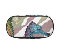 HDTVTV Cavalluccio marino Laminaria Astuccio per matite, astuccio per penne, astuccio portatile con cerniera, astuccio per cosmetici