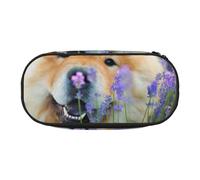 HDTVTV Chow-Chow Dolce Soffice Marrone Cani Viola Selvaggio Astuccio per matite, astuccio per penne, astuccio portatile con cerniera, astuccio per cosmetici