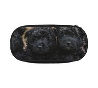 HDTVTV Cuccioli di famiglia Affenpinscher Cani neri Scimmia Astuccio per matite, astuccio per penne, astuccio portatile con cerniera, astuccio per cosmetici