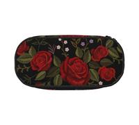 HDTVTV Fiori Rose Westernch Astuccio per matite, astuccio per penne, astuccio portatile con cerniera, astuccio per cosmetici