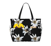 HDTVTV Leontopodium Edelweiss, Borsa a tracolla grande da spiaggia per donna - Borsa a mano con manici