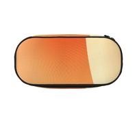 HDTVTV Modello astratto arancione e marrone Astuccio per matite, astuccio per penne, astuccio portatile con cerniera, astuccio per cosmetici