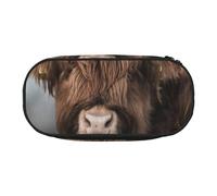 HDTVTV Mucca delle Highlands fauna selvatica scozzese Astuccio per matite, astuccio per penne, astuccio portatile con cerniera, astuccio per cosmetici
