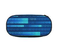 HDTVTV Programmatore Codice Blu Astuccio per matite, astuccio per penne, astuccio portatile con cerniera, astuccio per cosmetici