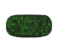 HDTVTV Programmatore Codice Computer Decimale Verde Astuccio per matite, astuccio per penne, astuccio portatile con cerniera, astuccio per cosmetici
