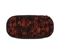 HDTVTV Programmatore Codice Rosso Astuccio per matite, astuccio per penne, astuccio portatile con cerniera, astuccio per cosmetici