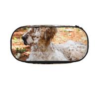 HDTVTV Setter inglese Autunno Animali domestici Cani Inglese Astuccio per matite, astuccio per penne, astuccio portatile con cerniera, astuccio per cosmetici