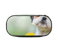 HDTVTV Shih Tzu Piccoli Cani Carini Ricci Cucciolo Animali Domestici Campo Astuccio per matite, astuccio per penne, astuccio portatile con cerniera, astuccio per cosmetici