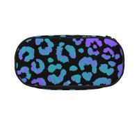HDTVTV Stampa animale esotica leopardata colorata Astuccio per matite, astuccio per penne, astuccio portatile con cerniera, astuccio per cosmetici