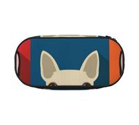 HDTVTV Stampa colorata Boston Terrier Astuccio per matite, astuccio per penne, astuccio portatile con cerniera, astuccio per cosmetici