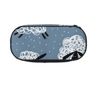 HDTVTV Stampa di pecorelle animali carine Astuccio per matite, astuccio per penne, astuccio portatile con cerniera, astuccio per cosmetici