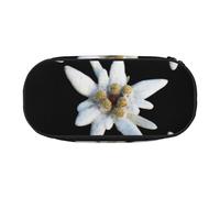 HDTVTV Stella alpina Leontopodium Astuccio per matite, astuccio per penne, astuccio portatile con cerniera, astuccio per cosmetici