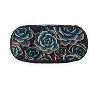HDTVTV Succulente fresche stampate Astuccio per matite, astuccio per penne, astuccio portatile con cerniera, astuccio per cosmetici