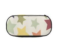 HDTVTV Superficie colorata a stella Astuccio per matite, astuccio per penne, astuccio portatile con cerniera, astuccio per cosmetici
