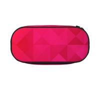 HDTVTV Triangolo fucsia geometrico Astuccio per matite, astuccio per penne, astuccio portatile con cerniera, astuccio per cosmetici