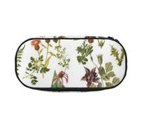 HDTVTV Vintage Botanical Wildflowers Piccolo Astuccio per matite, astuccio per penne, astuccio portatile con cerniera, astuccio per cosmetici
