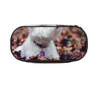 HDTVTV Westie Bokeh West Highland White Terrier Cani Astuccio per matite, astuccio per penne, astuccio portatile con cerniera, astuccio per cosmetici