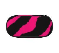 HDTVTV Zebra nera rosa Astuccio per matite, astuccio per penne, astuccio portatile con cerniera, astuccio per cosmetici