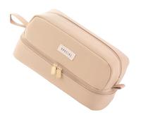 Hduacuge Astuccio portamatite di grande capacità, grande astuccio per matite, astuccio per penne con 2 scomparti per ragazze, ragazzi, ragazzi, ragazzi, scolari, adulti, caffè