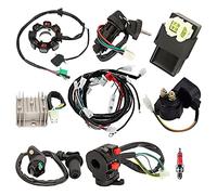 Hduacuge Kit di Cablaggio ATV, con Relè Solenoide Interruttore di Accensione Regolatore Statore per GY6 125Cc 150Cc ATV 4-Stroke Parti