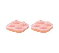 Hduacuge Macchina per palline di ghiaccio grande 6,5 cm 3D grande sfera rotonda palle alte vassoio di stampo a forma di ghiaccio per strumenti da bar da cocktail Whisky arancione