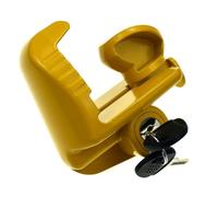 Hduacuge Serratura di traino robusta per caravana, rimorchio, connettore a sfera, serratura per rimorchio, serratura antifurto per gancio di traino , serratura per auto (giallo)