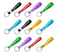 HDWerker 50 portachiavi personalizzati in silicone per cellulare chiave zaino, portachiavi personalizzati in silicone CustomText/icona per adulti, Tinta unita, about 20.2 x 1.2 cm/ 7.95 x 0.47 inches