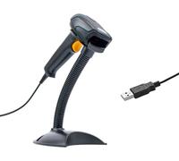 HDWR HD29A Lettore codice a barre con base, USB, scansione auto | Tasti funzione, prefisso e suffisso, lettura a mani libere sulla base, veloce