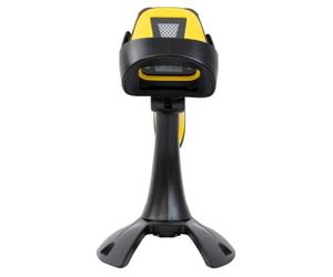 HDWR HD3300A Lettore barcode QR wireless con supporto, Bluetooth, 2,4 GHz | Codici 1D e 2D da etichetta e schermo, scansione automatica sul supporto, memoria interna, batteria 1800 mAh