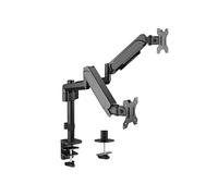 HDWR Telaio di Montaggio Doppio, Supporto per Monitor, 17-32 Pollici, Montaggio a Molla, Standard VESA, Rotazione di 180 Gradi di Ciascun Braccio, Montaggio Stabile, Acciaio, SolidHand-AS02